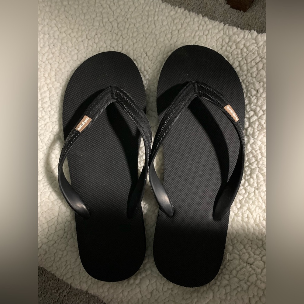 Black Flip Flops